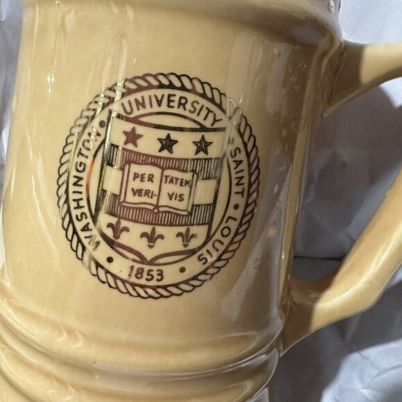 Vintage Stein Saint Luis Washington University Name Brown Ceramic M-20 - Picture 2 of 7